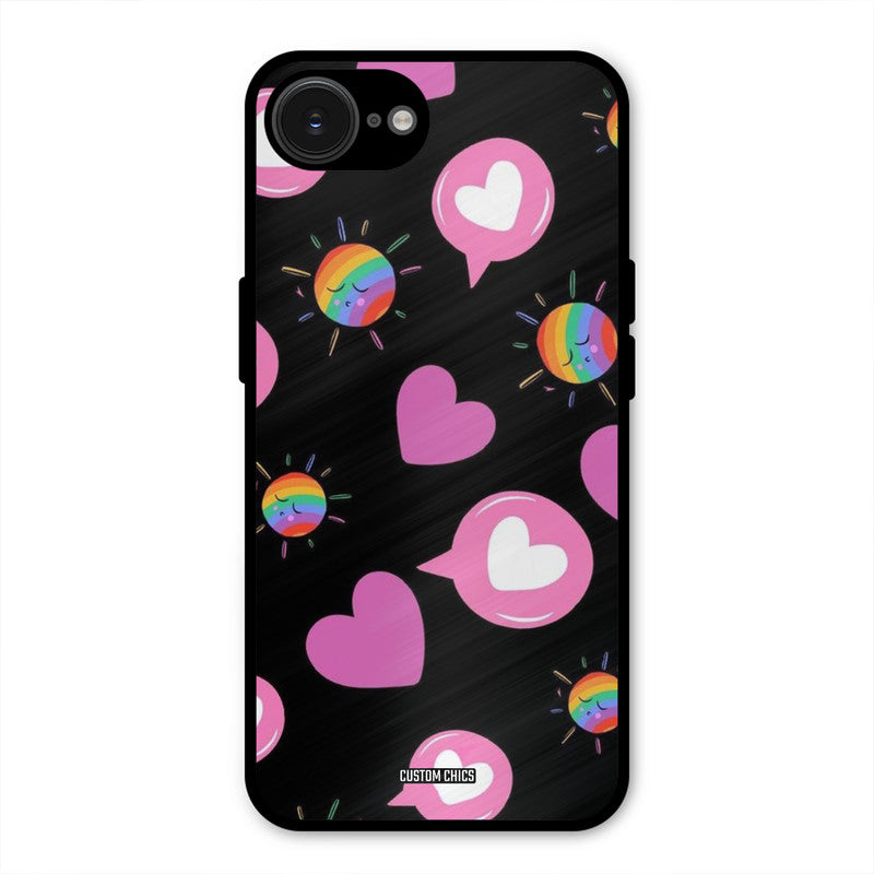 Pink Thoughts iPhone 16e Mobile Back Cover - Aesthetic PrintShield Case