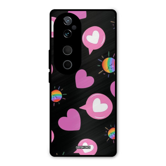 Pink Thoughts Vivo V40 Mobile Back Cover - Aesthetic PrintShield Case