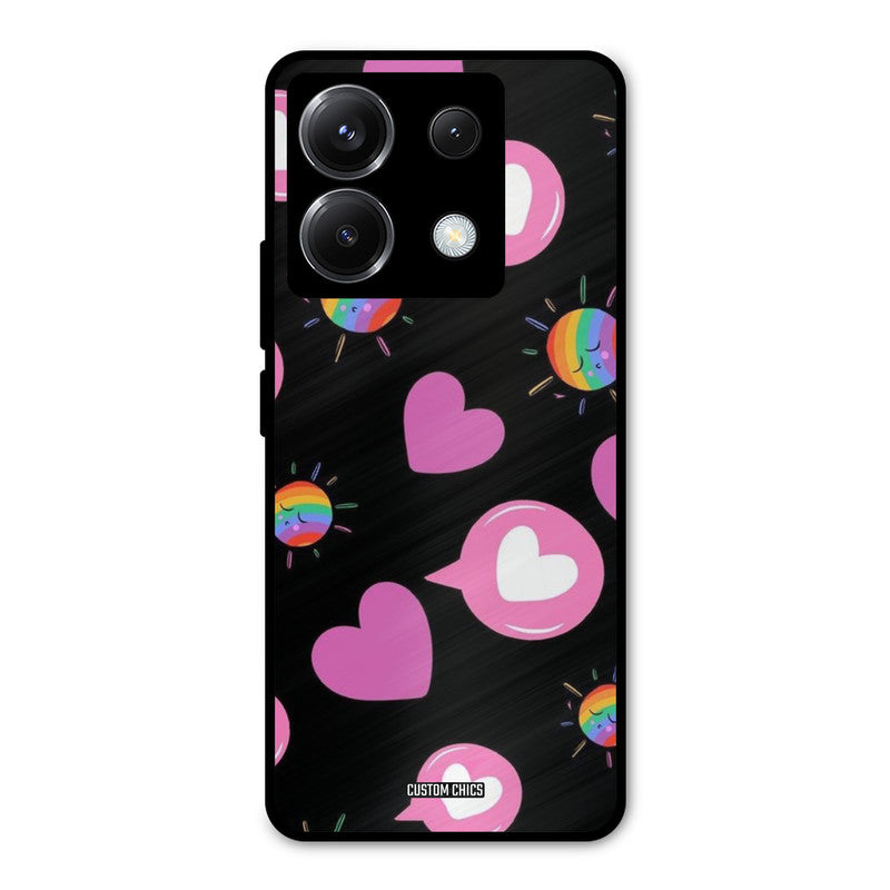 Pink Thoughts Poco X6 Mobile Back Cover - Aesthetic PrintShield Case