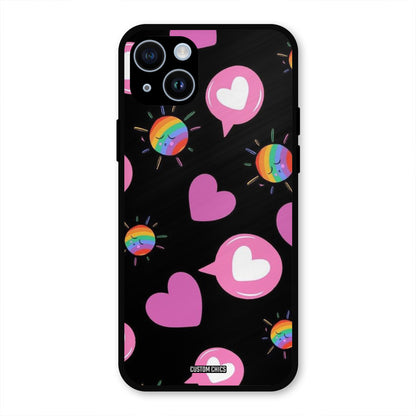 Pink Thoughts iPhone 14 Plus Mobile Back Cover - Aesthetic PrintShield Case