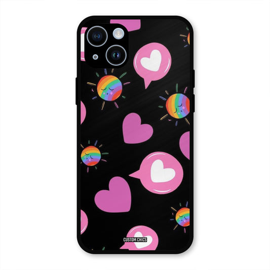 Pink Thoughts iPhone 14 Plus Mobile Back Cover - Aesthetic PrintShield Case