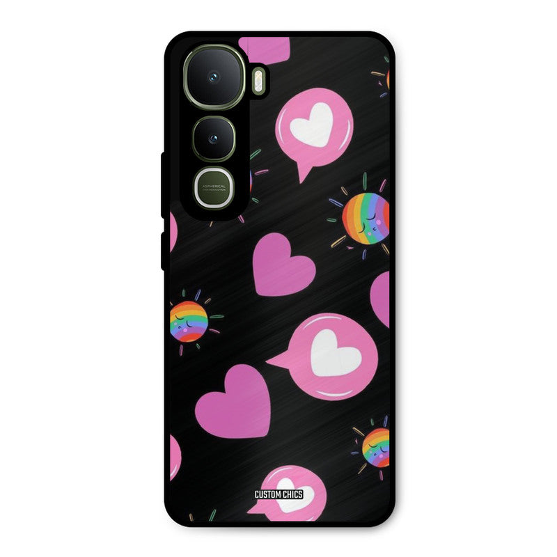 Pink Thoughts Vivo Y400 Mobile Back Cover - Aesthetic PrintShield Case