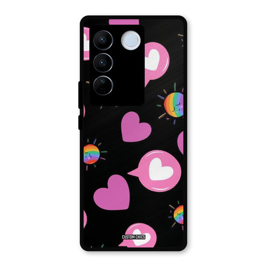 Pink Thoughts Vivo V27 Pro Mobile Back Cover - Aesthetic PrintShield Case