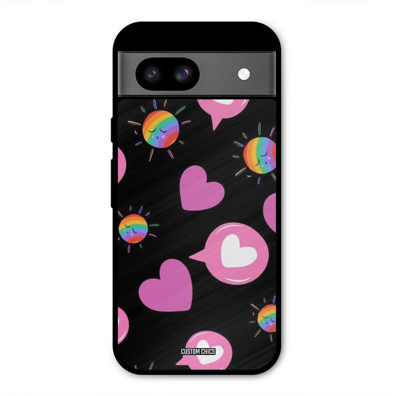 Pink Thoughts Google Pixel 8a Mobile Back Cover - Aesthetic PrintShield Case