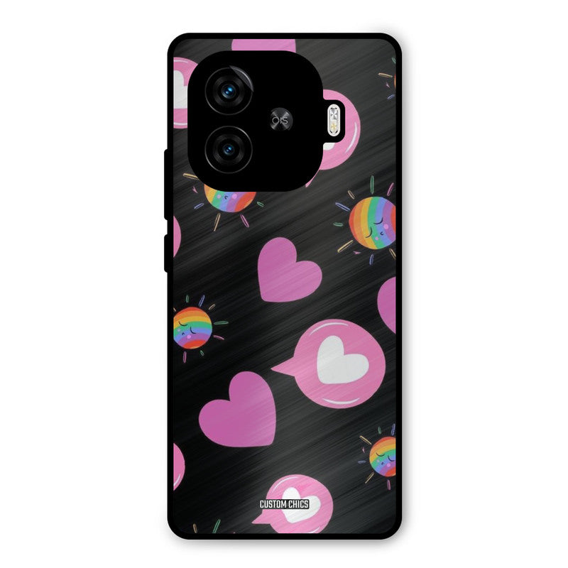 Pink Thoughts iQoo Z9 Turbo Mobile Back Cover - Aesthetic PrintShield Case