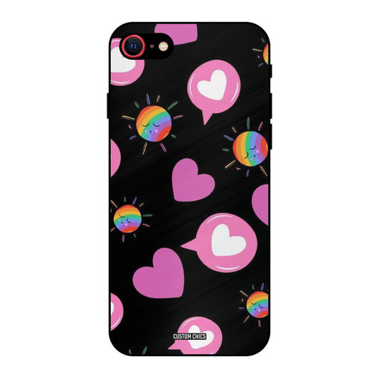 Pink Thoughts iPhone SE 2020 Mobile Back Cover - Aesthetic PrintShield Case