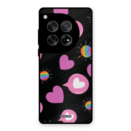Pink Thoughts OnePlus 12 Mobile Back Cover - Aesthetic PrintShield Case