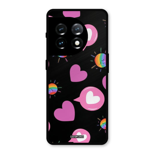 Pink Thoughts OnePlus 11 Mobile Back Cover - Aesthetic PrintShield Case