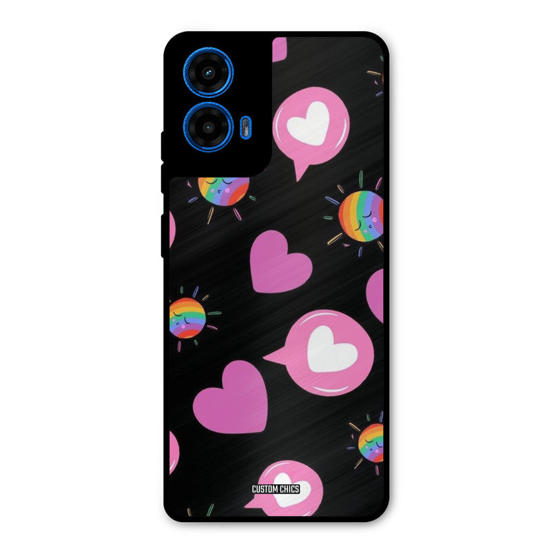 Pink Thoughts Moto G45 Mobile Back Cover - Aesthetic PrintShield Case
