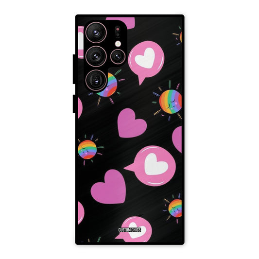 Pink Thoughts Samsung Galaxy S22 Ultra Mobile Back Cover - Aesthetic PrintShield Case