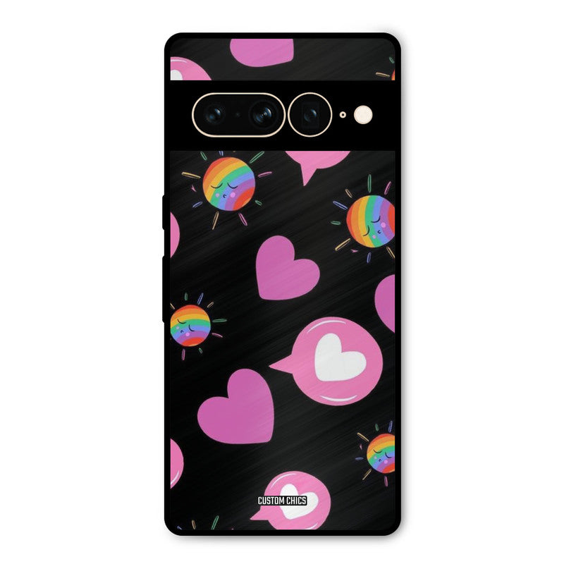 Pink Thoughts Google Pixel 7 Pro Mobile Back Cover - Aesthetic PrintShield Case
