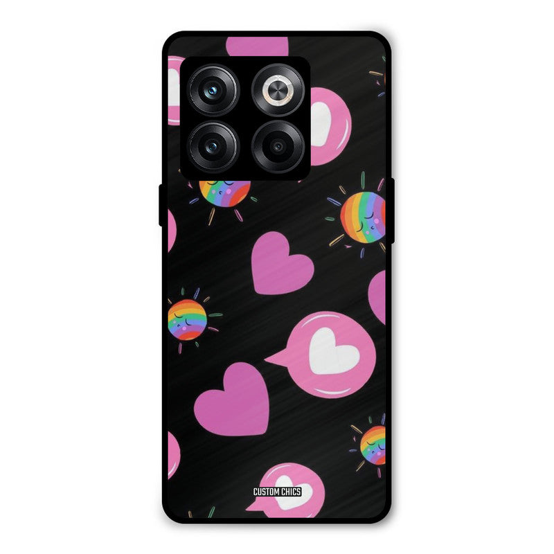 Pink Thoughts Oneplus 10T Mobile Back Cover - Aesthetic PrintShield Case