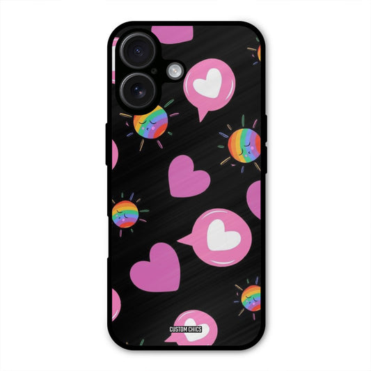 Pink Thoughts iPhone 16 Plus Mobile Back Cover - Aesthetic PrintShield Case