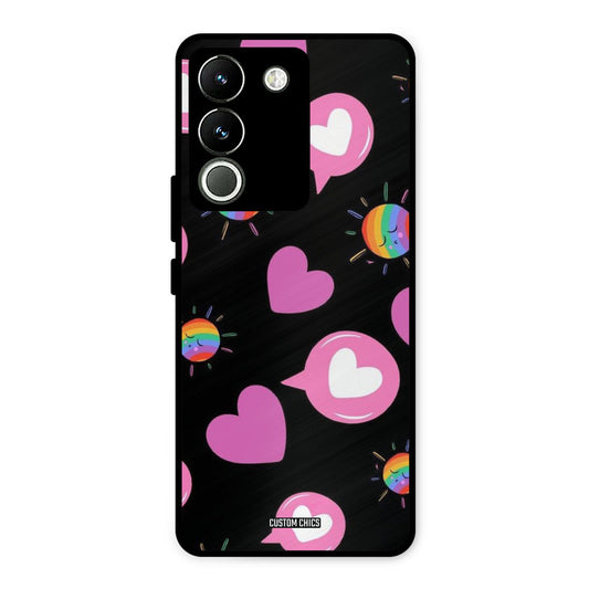 Pink Thoughts Vivo Y200 Mobile Back Cover - Aesthetic PrintShield Case