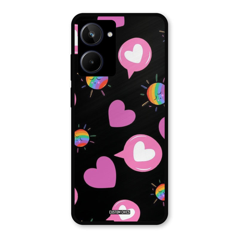 Pink Thoughts Realme 10 Mobile Back Cover - Aesthetic PrintShield Case