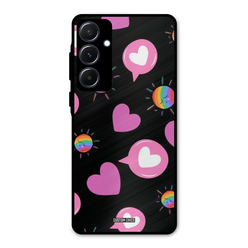 Pink Thoughts Samsung Galaxy A55 5G Mobile Back Cover - Aesthetic PrintShield Case