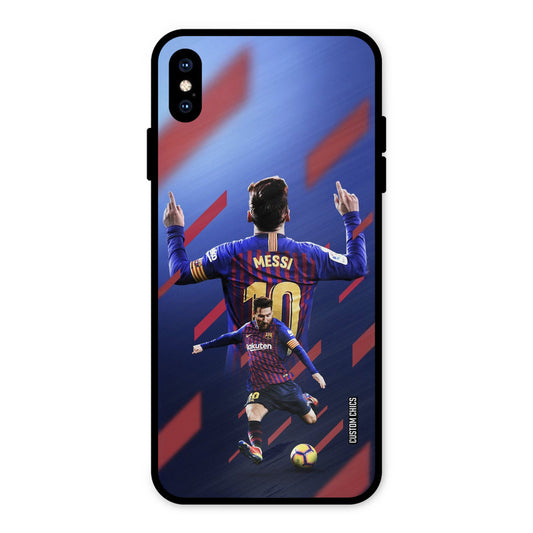 Playing Messi iPhone XS Max Mobile Back Cover - Sports PrintShield Case