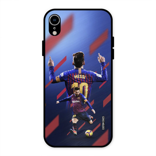 Playing Messi iPhone XR Mobile Back Cover - Sports PrintShield Case