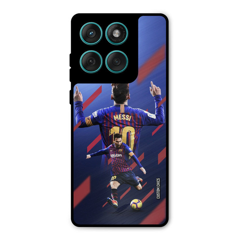 Playing Messi Motorola Edge 60 Mobile Back Cover - Sports PrintShield Case