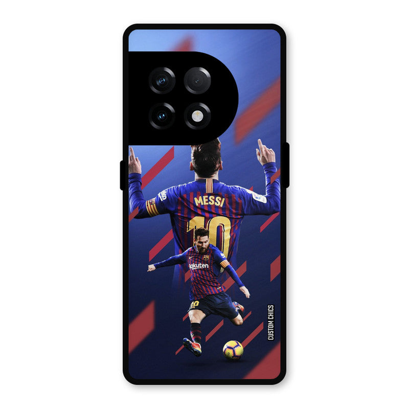 Playing Messi OnePlus 11R Mobile Back Cover - Sports PrintShield Case