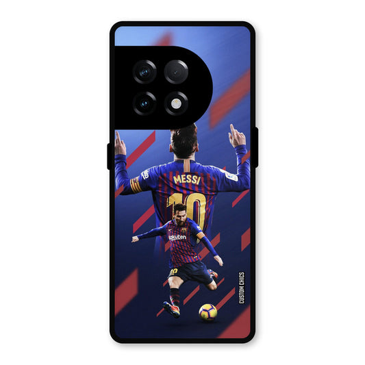 Playing Messi OnePlus 11R Mobile Back Cover - Sports PrintShield Case