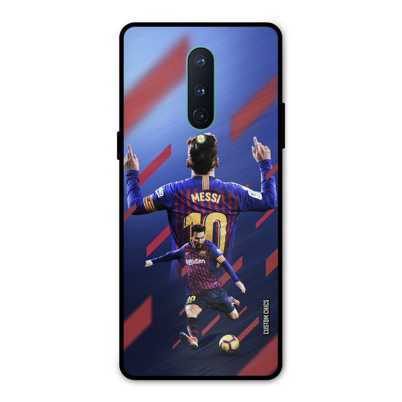 Playing Messi Oneplus 8 Mobile Back Cover - Sports PrintShield Case