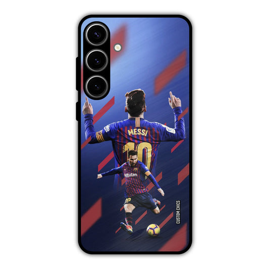 Playing Messi Samsung Galaxy S24 Plus Mobile Back Cover - Sports PrintShield Case