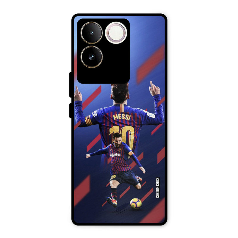 Playing Messi iQOO Z7 Pro Mobile Back Cover - Sports PrintShield Case