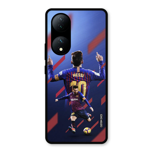 Playing Messi Vivo Y100 Mobile Back Cover - Sports PrintShield Case