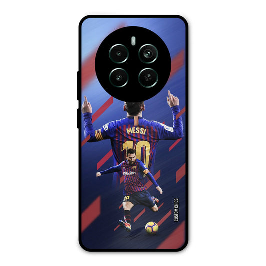Playing Messi Realme 12 Plus Mobile Back Cover - Sports PrintShield Case