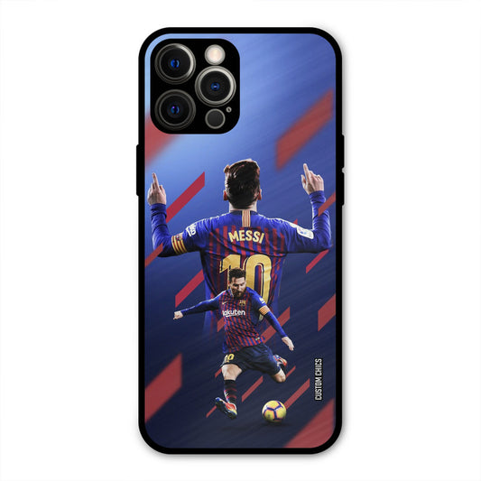 Playing Messi  iPhone 12 Pro Max Mobile Back Cover - Sports PrintShield Case