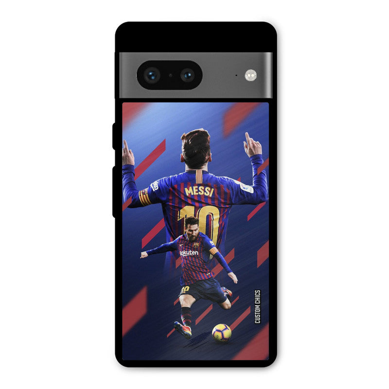 Playing Messi Google Pixel 7 Mobile Back Cover - Sports PrintShield Case