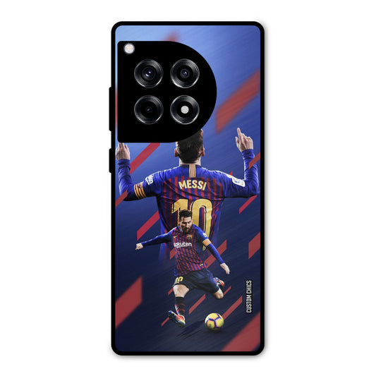 Playing Messi OnePlus 12R Mobile Back Cover - Sports PrintShield Case