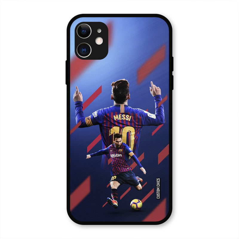 Playing Messi  iPhone 11 Mobile Back Cover - Sports PrintShield Case