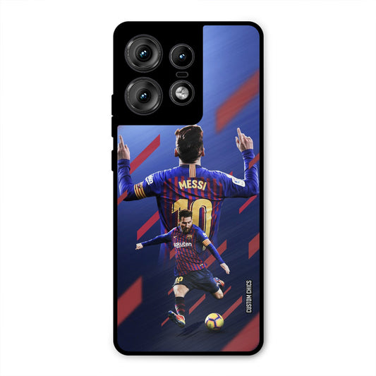 Playing Messi Motorola Edge 50 Pro Mobile Back Cover - Sports PrintShield Case