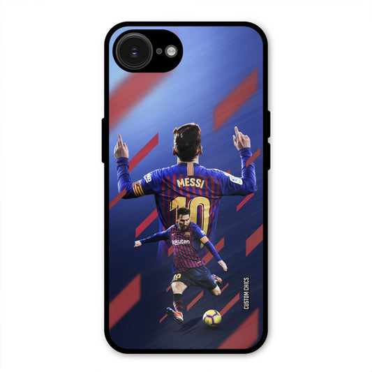 Playing Messi iPhone 16e Mobile Back Cover - Sports PrintShield Case