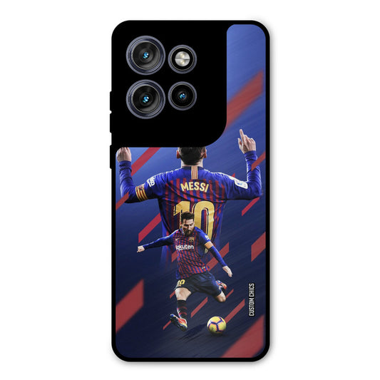 Playing Messi Motorola Edge 50 Neo Mobile Back Cover - Sports PrintShield Case