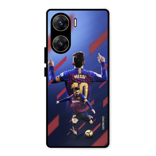 Playing Messi Vivo V29e Mobile Back Cover - Sports PrintShield Case