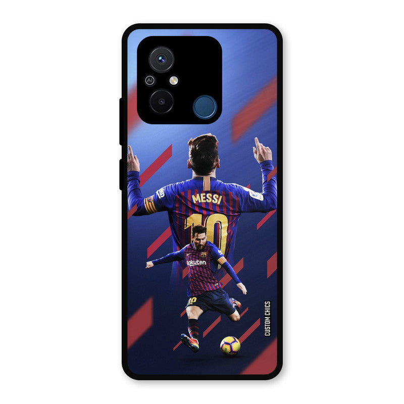 Playing Messi Redmi 12c Mobile Back Cover - Sports PrintShield Case