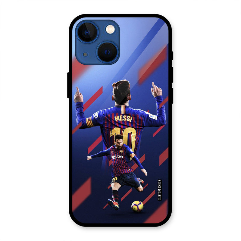 Playing Messi iPhone 13 Mini Mobile Back Cover - Sports PrintShield Case