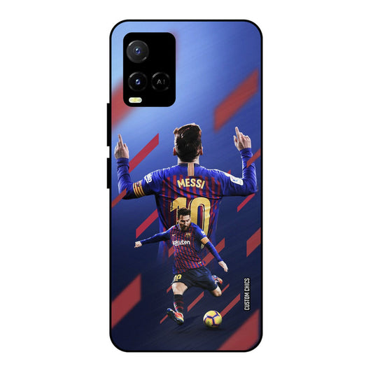 Playing Messi Vivo Y33s Mobile Back Cover - Sports PrintShield Case