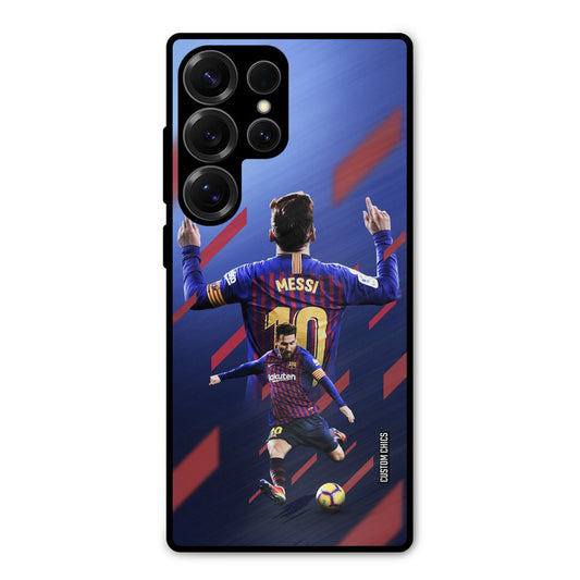 Playing Messi Samsung Galaxy S25 Ultra Mobile Back Cover - Sports PrintShield Case
