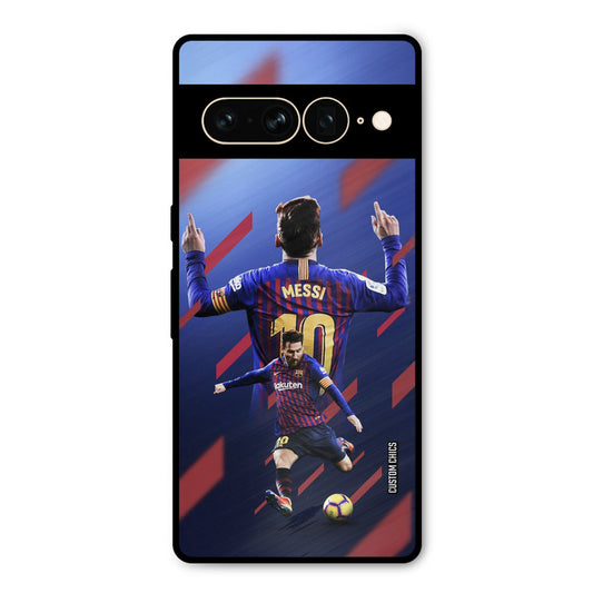 Playing Messi Google Pixel 7 Pro Mobile Back Cover - Sports PrintShield Case