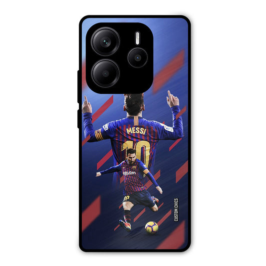 Playing Messi Redmi Note 14 Mobile Back Cover - Sports PrintShield Case