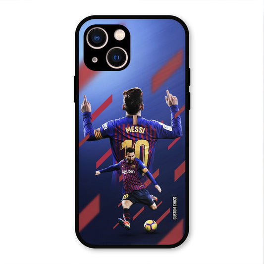 Playing Messi  iPhone 13 Mobile Back Cover - Sports PrintShield Case