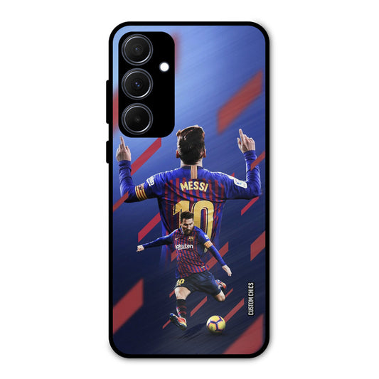 Playing Messi Samsung Galaxy A35 5G Mobile Back Cover - Sports PrintShield Case