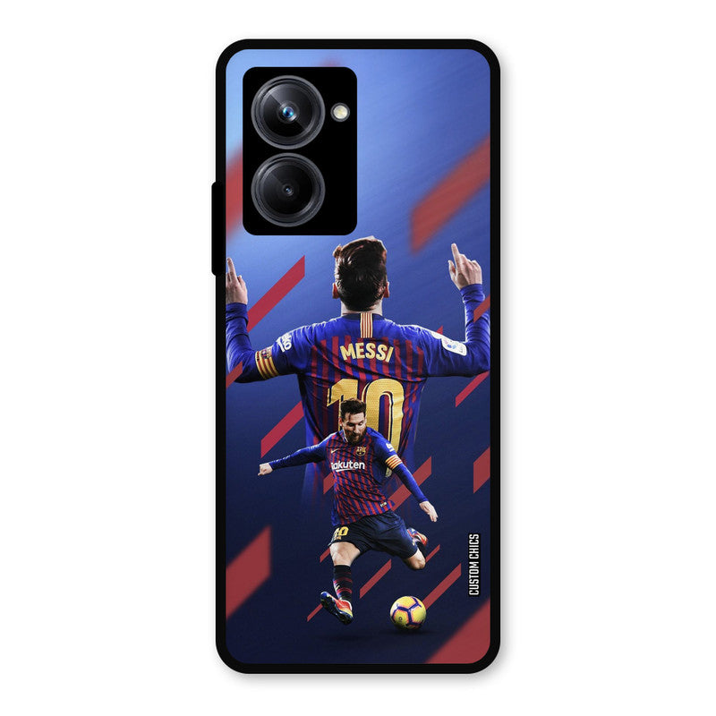 Playing Messi Realme 10 Pro Mobile Back Cover - Sports PrintShield Case
