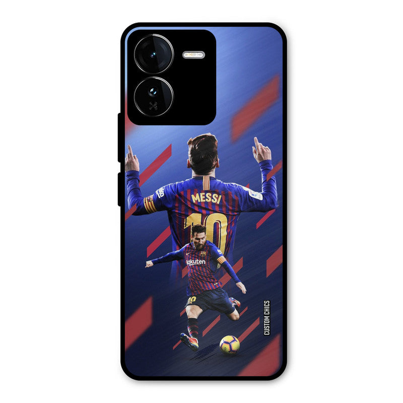 Playing Messi iQOO Z9 Mobile Back Cover - Sports PrintShield Case