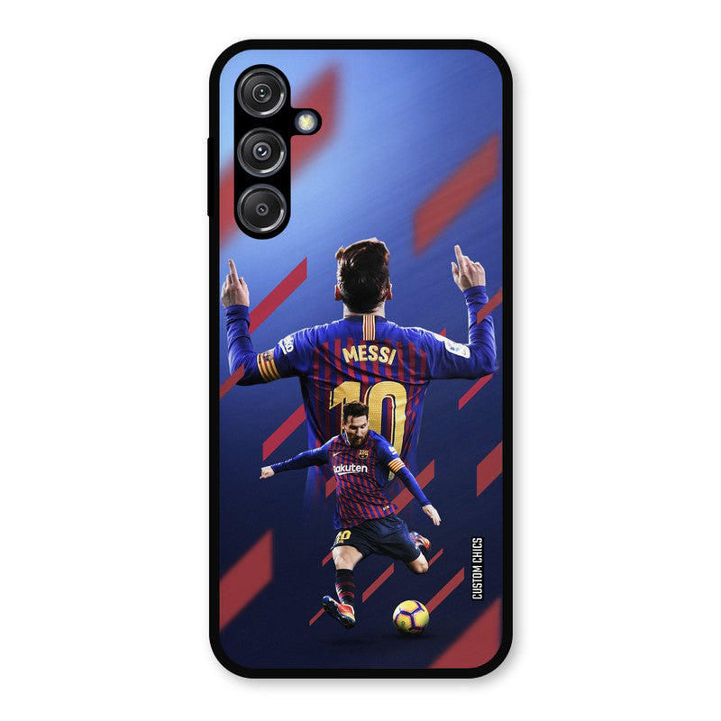 Playing Messi Samsung Galaxy M34 5G Mobile Back Cover - Sports PrintShield Case