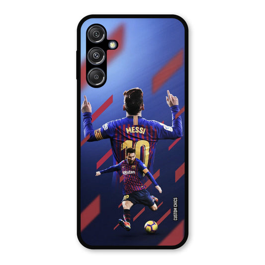 Playing Messi Samsung Galaxy M34 5G Mobile Back Cover - Sports PrintShield Case